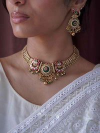 Rhea Heritage Necklace Set – Ruby, Emerald & Kundan - SOKORA JEWELSRhea Heritage Necklace Set – Ruby, Emerald & Kundan