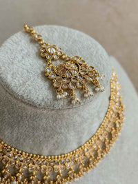 Rishi Gold Necklace set with Pearl Beads - SOKORA JEWELSRishi Gold Necklace set with Pearl BeadsNECKLACE SETS