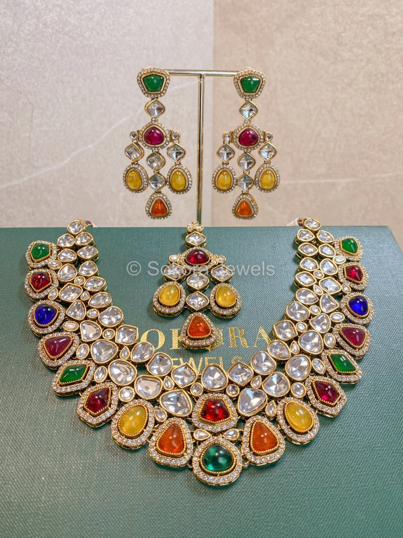 Rita Faux Kundan Set in 13 Colours - SOKORA JEWELSRita Faux Kundan Set in 13 ColoursNECKLACE SETS