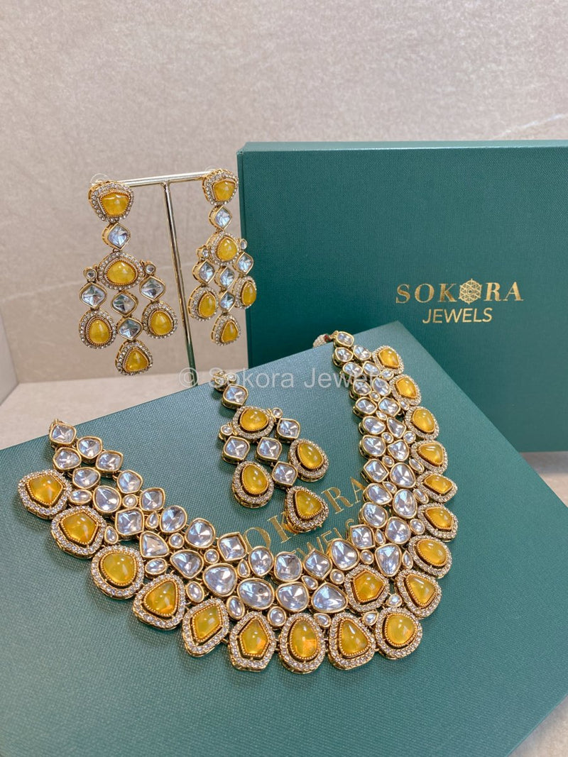 Rita Faux Kundan Set in 13 Colours - SOKORA JEWELSRita Faux Kundan Set in 13 ColoursNECKLACE SETS