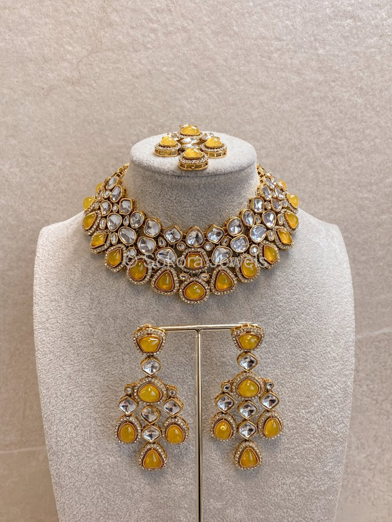 Rita Faux Kundan Set in 13 Colours - SOKORA JEWELSRita Faux Kundan Set in 13 ColoursNECKLACE SETS