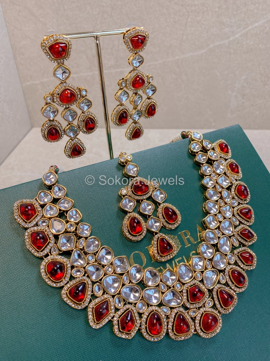 Rita Faux Kundan Set in 13 Colours - SOKORA JEWELSRita Faux Kundan Set in 13 ColoursNECKLACE SETS