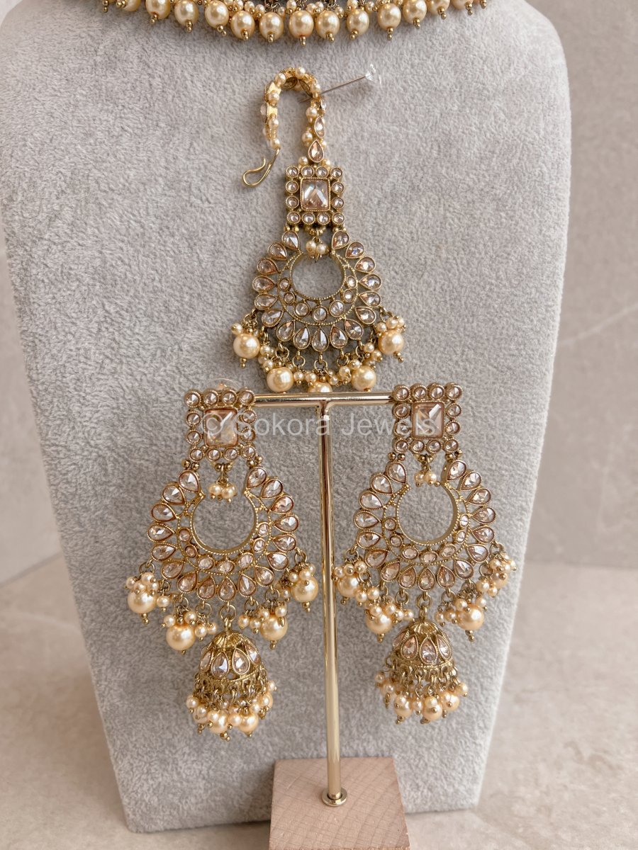 Riya Bridal set - Golden - SOKORA JEWELSRiya Bridal set - Golden