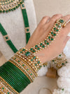 Riya Hand Harness - Green - SOKORA JEWELSRiya Hand Harness - Green