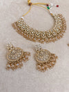 Rohini Antique Gold Set - Gold & Clear - SOKORA JEWELSRohini Antique Gold Set - Gold & Clear