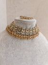 Rohini Antique Gold Set - Gold & Clear - SOKORA JEWELSRohini Antique Gold Set - Gold & Clear