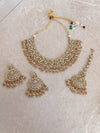 Rohini Antique Gold Set - Gold & Clear - SOKORA JEWELSRohini Antique Gold Set - Gold & Clear