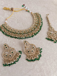 Rohini Necklace set - Green - SOKORA JEWELSRohini Necklace set - Greennecklace sets