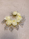 Rose and Clear Gem Bun Accessory - SOKORA JEWELSRose and Clear Gem Bun Accessory