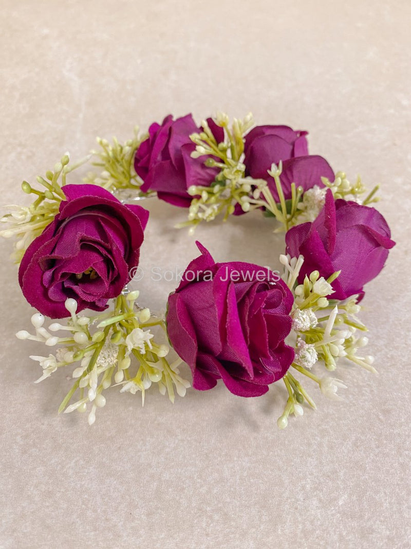 Rose Flowers Hair Bun Accessory - 9 Colour Options - SOKORA JEWELSRose Flowers Hair Bun Accessory - 9 Colour Options