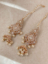 Rose Gold Jhumka Earrings - SOKORA JEWELSRose Gold Jhumka Earrings