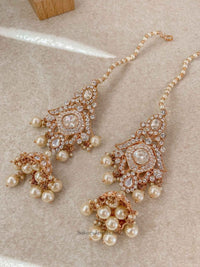 Rose Gold Jhumka Earrings - SOKORA JEWELSRose Gold Jhumka Earrings