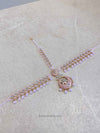 Rose Gold Mathapatti - Pink - SOKORA JEWELSRose Gold Mathapatti - Pink