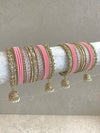 Roshni Luxury Pastel Bangle Set - 3 Colour Options - SOKORA JEWELSRoshni Luxury Pastel Bangle Set - 3 Colour OptionsBANGLES