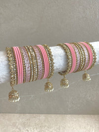 Roshni Luxury Pastel Bangle Set - 3 Colour Options - SOKORA JEWELSRoshni Luxury Pastel Bangle Set - 3 Colour OptionsBANGLES