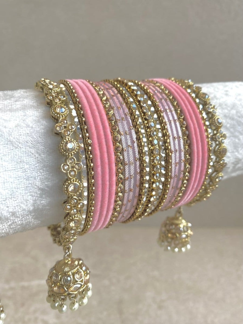 Roshni Luxury Pastel Bangle Set - 3 Colour Options - SOKORA JEWELSRoshni Luxury Pastel Bangle Set - 3 Colour OptionsBANGLES