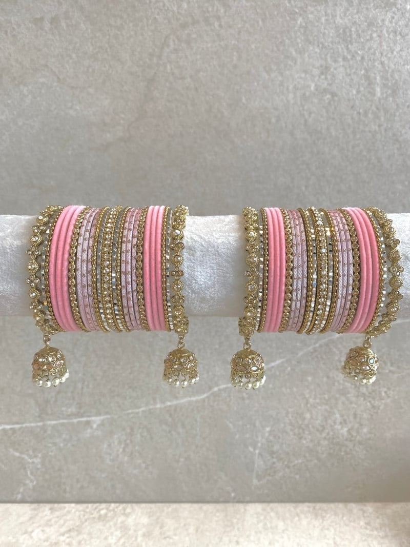 Roshni Luxury Pastel Bangle Set - 3 Colour Options - SOKORA JEWELSRoshni Luxury Pastel Bangle Set - 3 Colour OptionsBANGLES