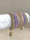Roshni Luxury Pastel Bangle Set - 3 Colour Options - SOKORA JEWELSRoshni Luxury Pastel Bangle Set - 3 Colour OptionsBANGLES