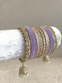 Roshni Luxury Pastel Bangle Set - 3 Colour Options - SOKORA JEWELSRoshni Luxury Pastel Bangle Set - 3 Colour OptionsBANGLES