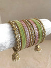 Roshni Luxury Pastel Bangle Set - 3 Colour Options - SOKORA JEWELSRoshni Luxury Pastel Bangle Set - 3 Colour OptionsBANGLES