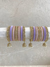 Roshni Luxury Pastel Bangle Set - 3 Colour Options - SOKORA JEWELSRoshni Luxury Pastel Bangle Set - 3 Colour OptionsBANGLES