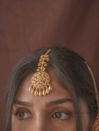 Royal Filigree Sahara Jhumka & Tikka Set - SOKORA JEWELSRoyal Filigree Sahara Jhumka & Tikka Set