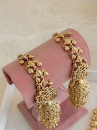 Royal Filigree Sahara Jhumka & Tikka Set - SOKORA JEWELSRoyal Filigree Sahara Jhumka & Tikka Set