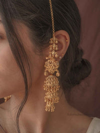 Royal Filigree Sahara Jhumka & Tikka Set - SOKORA JEWELSRoyal Filigree Sahara Jhumka & Tikka Set