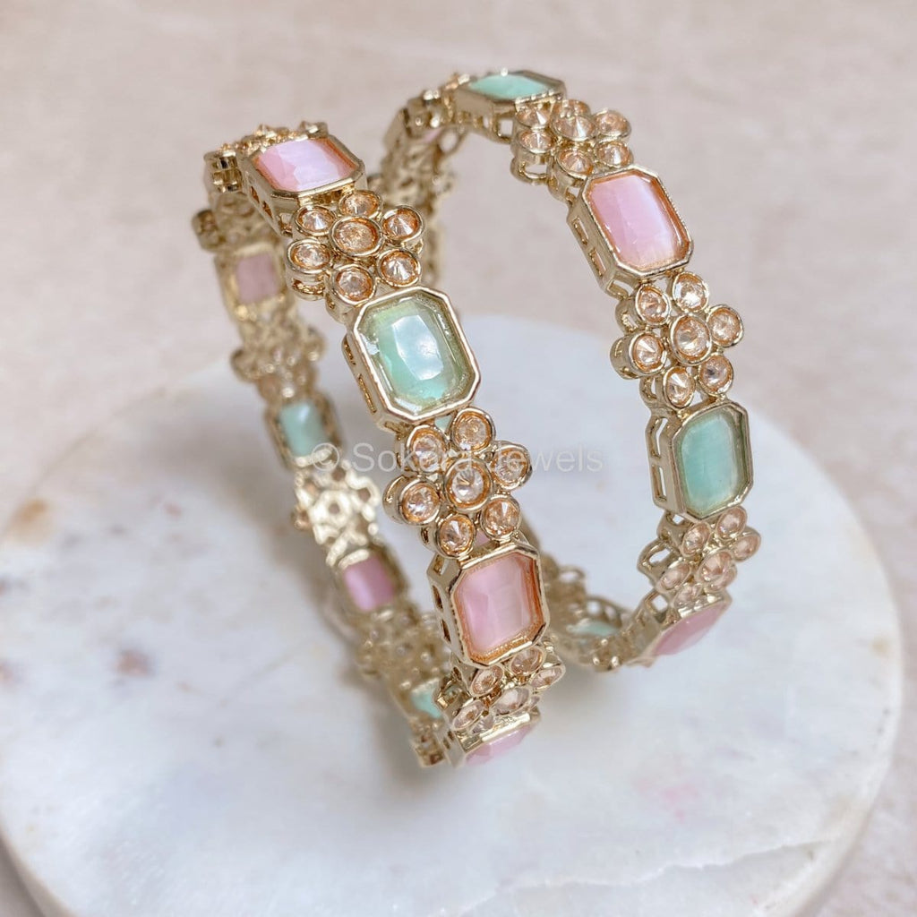 Ameli Crystal Detail Bangles – SOKORA JEWELS
