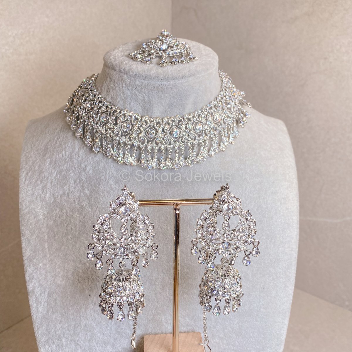 Rubina Silver Necklace Set - SOKORA JEWELSRubina Silver Necklace Setnecklace sets