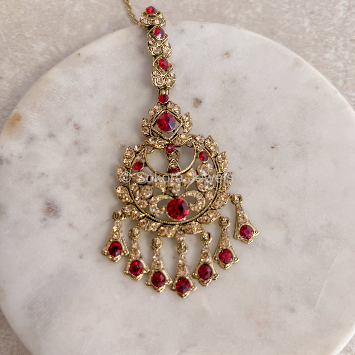 Rubina Tikka - Maroon - SOKORA JEWELSRubina Tikka - Maroon