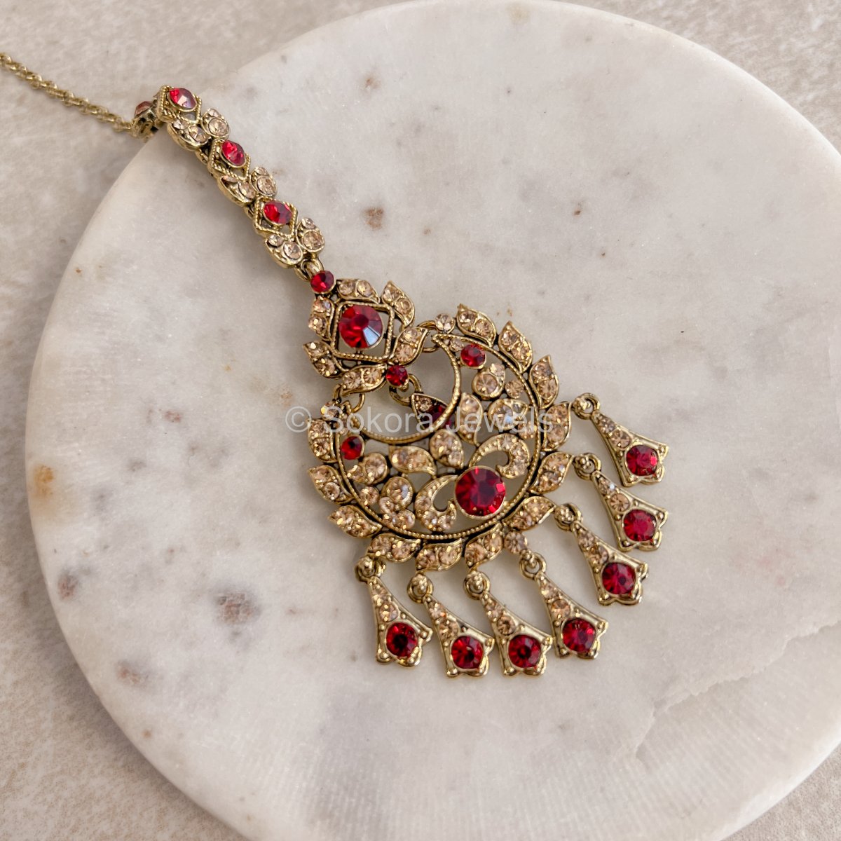 Rubina Tikka - Maroon - SOKORA JEWELSRubina Tikka - Maroon