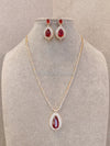 Ruby Drop Diamante Set - Gold/Clear - SOKORA JEWELSRuby Drop Diamante Set - Gold/ClearNECKLACE SETS