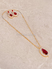 Ruby Drop Diamante Set - Gold/Clear - SOKORA JEWELSRuby Drop Diamante Set - Gold/ClearNECKLACE SETS