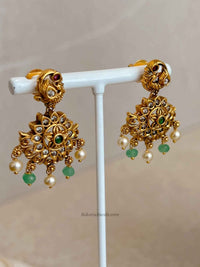 Ruby & Green Peacock Necklace Set - SOKORA JEWELSRuby & Green Peacock Necklace Set