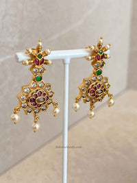 Ruby & Green Pearl Necklace Set - SOKORA JEWELSRuby & Green Pearl Necklace Set