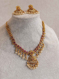 Ruby Heritage Pendant Necklace Set - SOKORA JEWELSRuby Heritage Pendant Necklace SetNECKLACE SETS