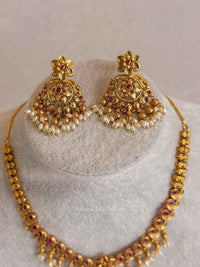 Ruby Heritage Pendant Necklace Set - SOKORA JEWELSRuby Heritage Pendant Necklace SetNECKLACE SETS