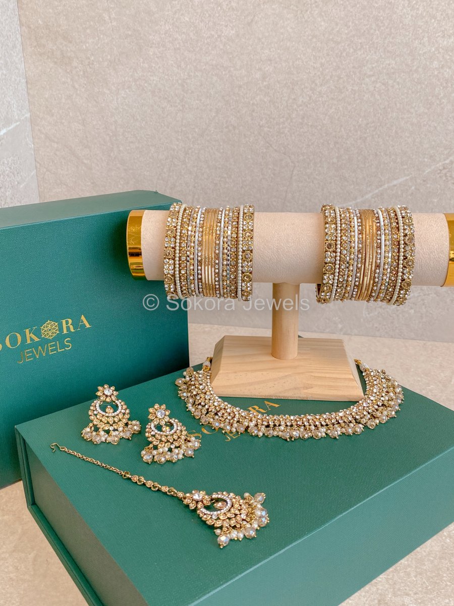 Ruchika Box Set - Gold & Clear - SOKORA JEWELSRuchika Box Set - Gold & Clear