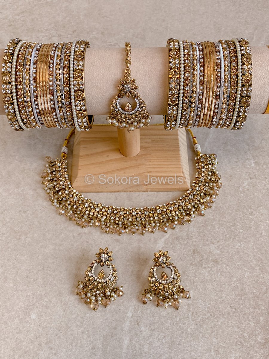 Ruchika Box Set - Gold & Clear - SOKORA JEWELSRuchika Box Set - Gold & Clear