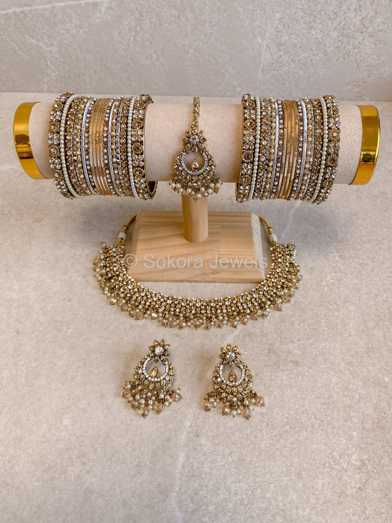 Ruchika Box Set - Gold & Clear - SOKORA JEWELSRuchika Box Set - Gold & Clear