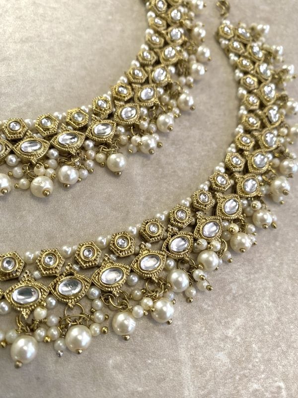 Rujia Kundan Anklets - SOKORA JEWELSRujia Kundan Anklets