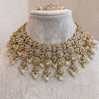 Rupa Necklace set - Peach/Mint - SOKORA JEWELSRupa Necklace set - Peach/Mint