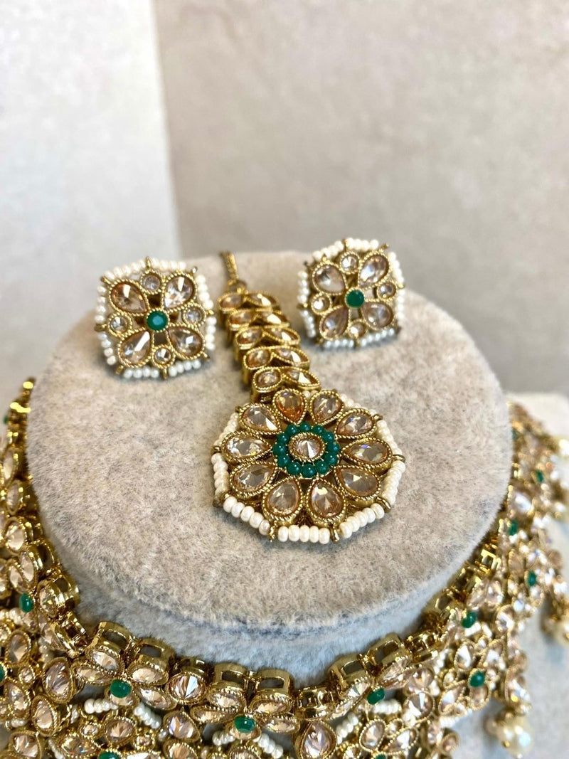 Rupali Necklace Set - 3 Colours - SOKORA JEWELSRupali Necklace Set - 3 Colours