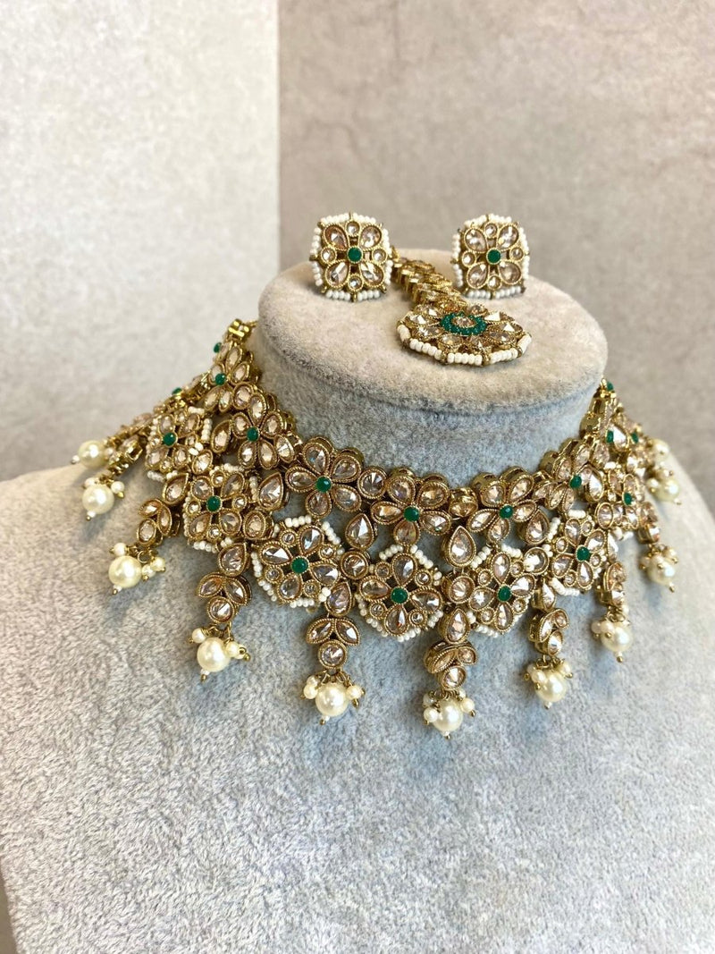 Rupali Necklace Set - 3 Colours - SOKORA JEWELSRupali Necklace Set - 3 Colours