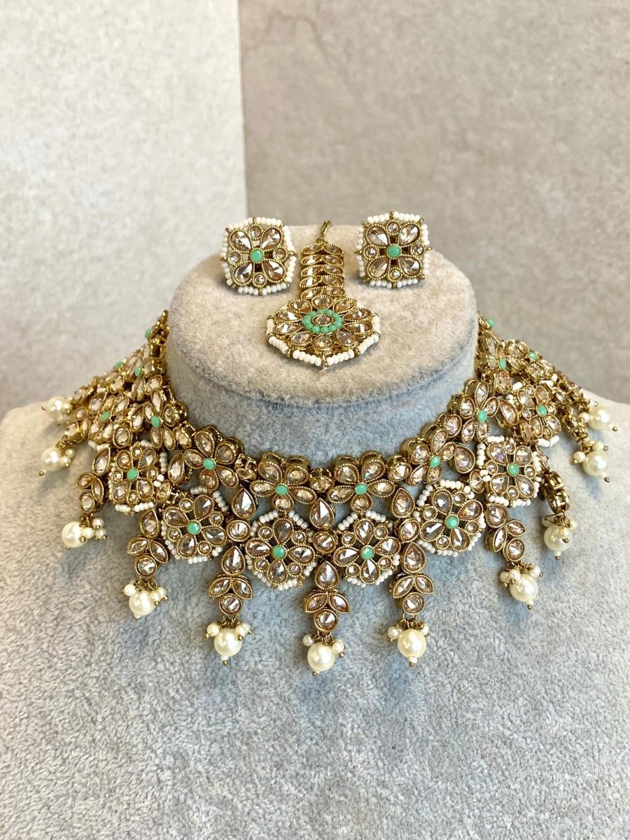 Rupali Necklace Set - 3 Colours - SOKORA JEWELSRupali Necklace Set - 3 Colours