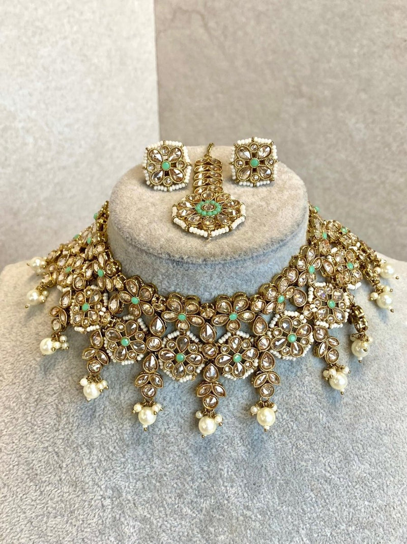 Rupali Necklace Set - 3 Colours - SOKORA JEWELSRupali Necklace Set - 3 Colours