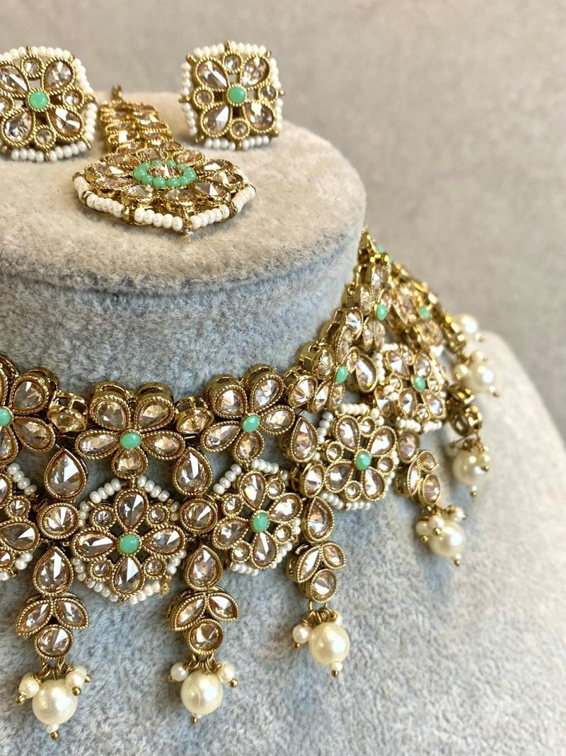 Rupali Necklace Set - 3 Colours - SOKORA JEWELSRupali Necklace Set - 3 Colours