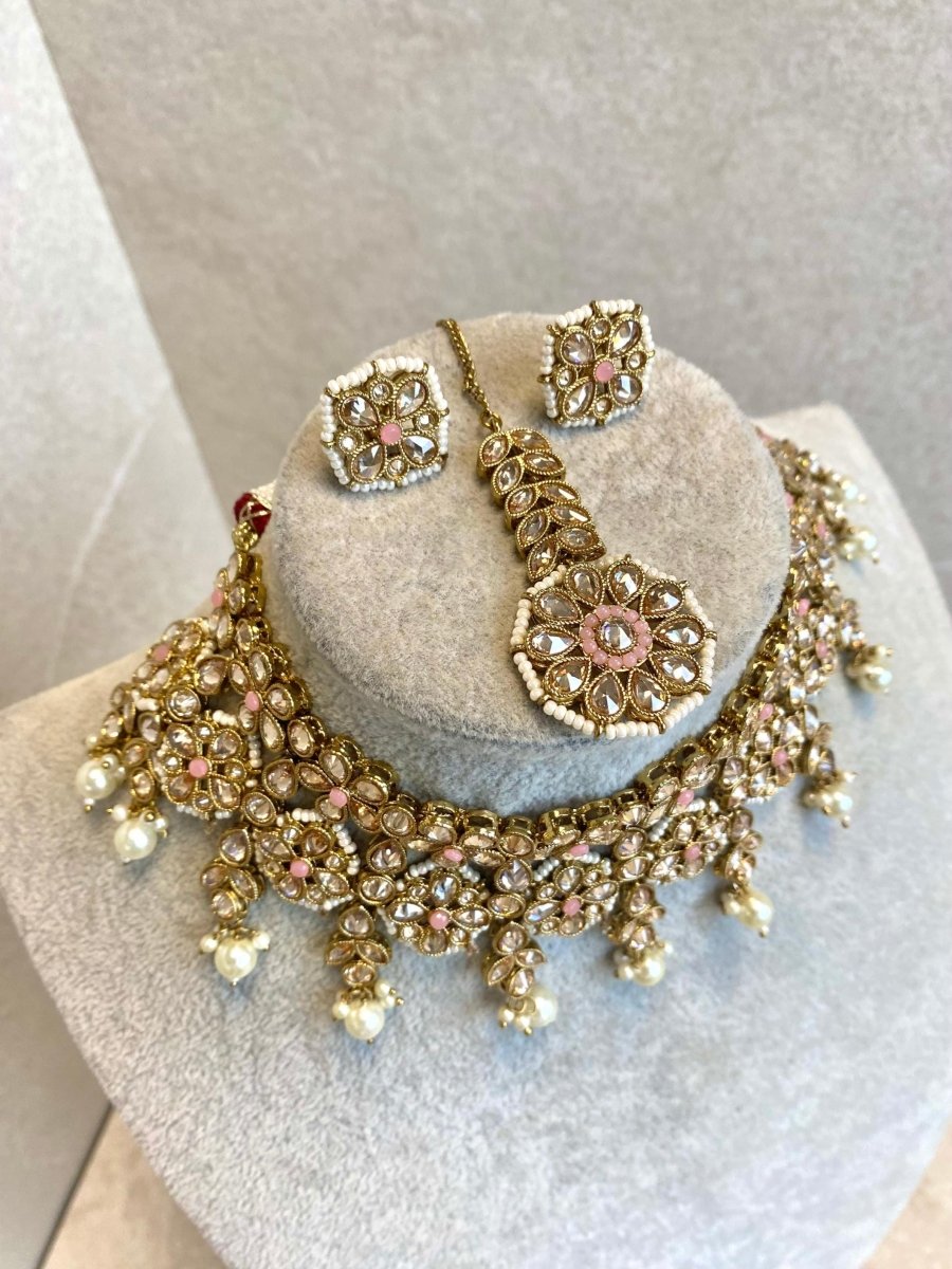 Rupali Necklace Set - 3 Colours - SOKORA JEWELSRupali Necklace Set - 3 Colours