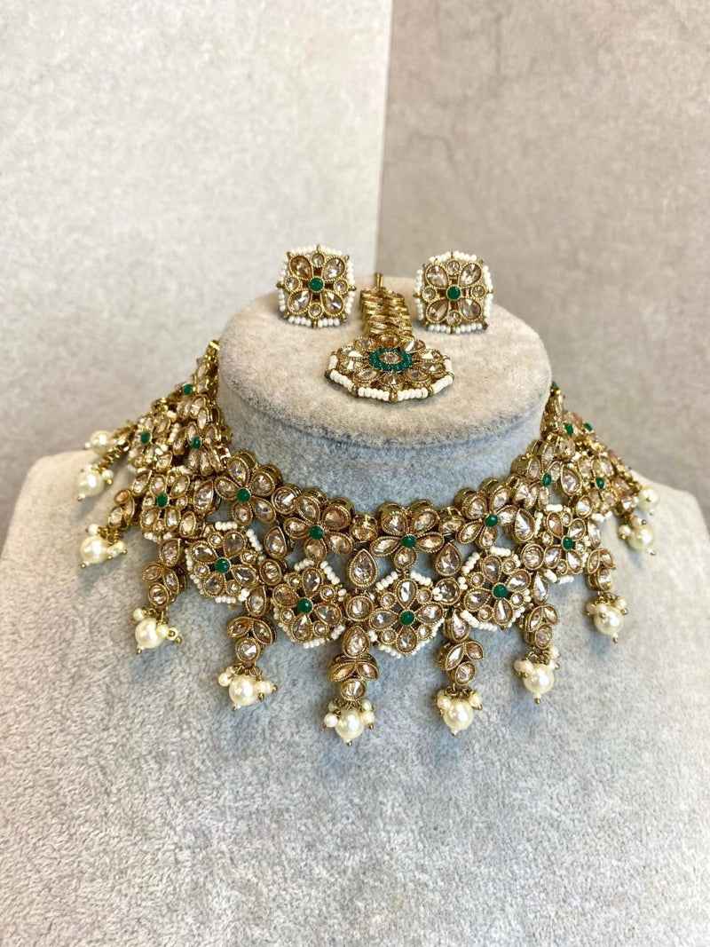 Rupali Necklace Set - 3 Colours - SOKORA JEWELSRupali Necklace Set - 3 Colours